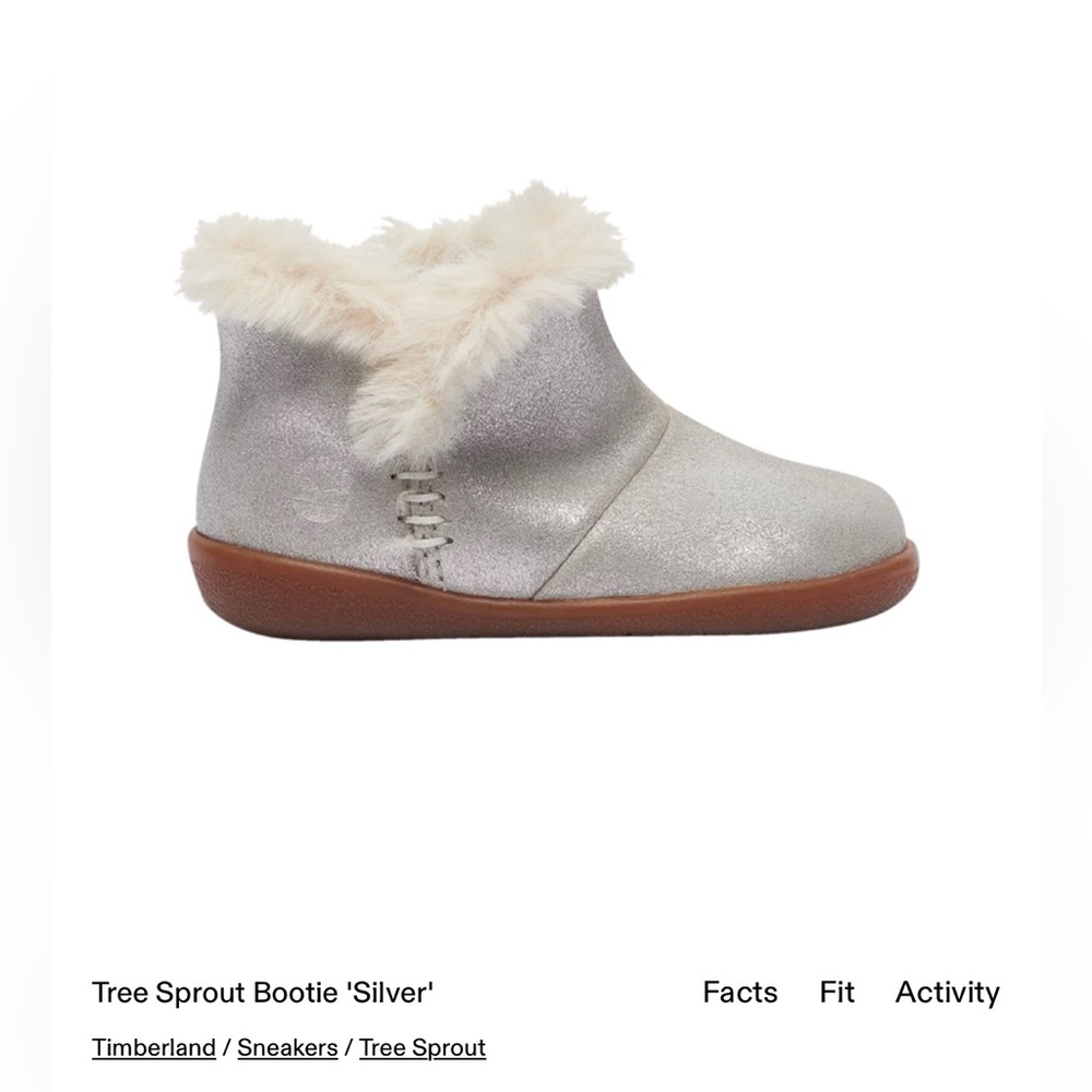 Timberland Tree Sprout Booties Silver (5c)